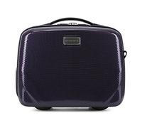 WITTCHEN PC Ultra Light Trousse de Maquillage Mallette cosmétique Trousse de Toilette Mallette de beauté en Polycarbonate Poignée Bande élastique pour bandoulière Taille XS Bleu foncé