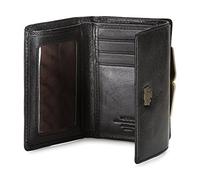 WITTCHEN Portefeuille | Taille: 8 x 11 cm | Matériel: Cuir de Grain | Couleur: Noir | Collection: Arizona | 10-1-053-1