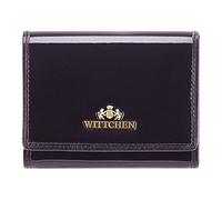 WITTCHEN Portefeuille | Taille: 9.5 x 12 cm | Matériel: Cuir Verni | Couleur: Bleu | Collection: Verona | 25-1-070-N