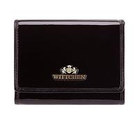 WITTCHEN Portefeuille | Taille: 9.5 x 12 cm | Matériel: Cuir Verni | Couleur: Noir | Collection: Verona | 25-1-070-1