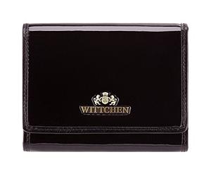 WITTCHEN Portefeuille | Taille: 9.5 x 12 cm | Matériel: Cuir Verni | Couleur: Noir | Collection: Verona | 25-1-070-1
