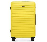 WITTCHEN Skyspeed Line Bagages Grande Valise Coque Rigide ABS Grande Valise à roulettes Trolley Check-in Bagages Serrure combinée Poignée télescopique 4 roulettes Jaune Air France/Easyjet/Ryanair