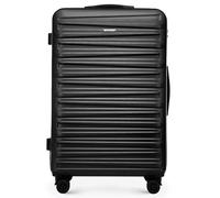 WITTCHEN Skyspeed Line Bagages Grande Valise Valise Rigide ABS Grande Valise à roulettes Trolley Check-in Bagages Serrure combinée Poignée télescopique 4 roulettes Noir Air France/Easyjet/Ryanair