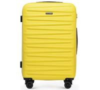WITTCHEN Skyspeed Line Bagages Moyenne Valise à Coque Dure ABS Valise à roulettes Trolley Valise de Voyage Serrure à Combinaison Poignée télescopique 4 roulettes Jaune Air France/Easyjet/Ryanair