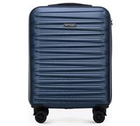 WITTCHEN Skyspeed Line Valise Cabine ABS Coque Rigide Valise de Voyage à roulettes Petite Valise Trolley Serrure à Combinaison Poignée télescopique 4 roulettes Bleu Marine Air France/Easyjet/Ryanair
