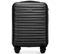 WITTCHEN Skyspeed Line Valise Cabine ABS Valise Coque Dure Valise de Voyage à roulettes Petit Bagage Trolley Serrure à Combinaison Poignée télescopique 4 roulettes Noir Air France/Easyjet/Ryanair