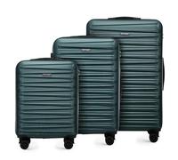WITTCHEN Skyspeed Line Valise de Voyage Set de 3 valises à roulettes Trolley Bagages à Main Set de valises de Voyage ABS Serrure à Combinaison Poignée télescopique 4 roulettes Vert Air France/Easyjet