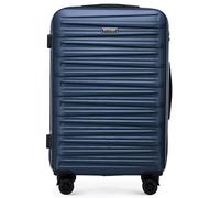 WITTCHEN Skyspeed Line Valise Moyenne Valise à Coque Dure Valise à roulettes ABS Trolley Valise de Voyage Serrure combinée Poignée télescopique 4 roulettes Bleu Marine Air France/Easyjet/Ryanair