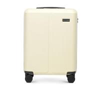 WITTCHEN Stripes Line Valise Cabine 55 × 39 × 20 cm (M) | 36 l, Coque ABS Rigide, 4 roulettes pivotantes 360° | Cadenas à Combinaison, Bagage Cabine pour Air France/easyjet/Ryanair - Couleur: Crème