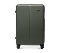 WITTCHEN Stripes Line Valise Grande Taille 76,5 × 50 × 29 cm (XL) | 96 l, Coque Rigide ABS, 4 roulettes 360° | Serrure à Code, poignée télescopique, Bagage soute Air France/easyjet - Couleur: Kaki