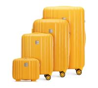 WITTCHEN Ultimo Line | Ensemble de valises avec Vanity Case | Bagage léger Valises de Voyage | Polycarbonate Serrure TSA Poignée télescopique 4 roulettes pivotantes | Bagage de Voyage | Jaune