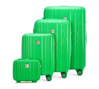 WITTCHEN Ultimo Line | Ensemble de valises avec Vanity Case | Bagage léger Valises de Voyage | Polycarbonate Serrure TSA Poignée télescopique 4 roulettes pivotantes | Bagage de Voyage | Vert