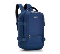 WITTCHEN Urban | Sac à dos cabine | Sac à dos pour ordinateur portable | Sac à dos de voyage 2-en-1 | Poche RFID | Compatible avec Wizz Air, LOT, Ryanair | 40x25x20 cm | Couleur : Bleu marine