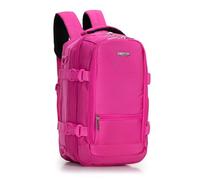 WITTCHEN Urban | Sac à dos cabine | Sac à dos pour ordinateur portable | Sac à dos de voyage 2-en-1 | Poche RFID | Compatible avec Wizz Air, LOT, Ryanair | 40x25x20 cm | Couleur : Rose