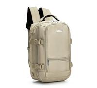 WITTCHEN Urban | Sac à dos cabine | Sac à dos pour ordinateur portable | Sac à dos de voyage 2-en-1 | Poche RFID | Compatible avec Wizz Air, LOT, Ryanair | 40x25x20 cm | Couleur : Beige
