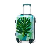 WITTCHEN Valise Cabine Bagages Cabine Valise de Voyage Bagage à Main Valise Rigide en ABS avec 4 roulettes Pivotantes Serrure à Combinaison Poignée Télescopique Young Line Taille M Vert et Bleu