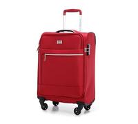 WITTCHEN Valise Cabine Bagages Cabine Valise de Voyage Bagage à Main Valise Rigide en Polyester avec 4 roulettes Pivotantes Serrure à Combinaison Poignée Télescopique Mira Line Taille M Rouge