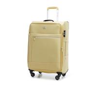 WITTCHEN Valise Cabine Bagages Cabine Valise de Voyage Bagage à Main Valise Rigide en Polyester avec 4 roulettes Pivotantes Serrure à Combinaison Poignée Télescopique Mira Line Taille M Beige