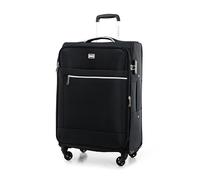 WITTCHEN Valise Cabine Bagages Cabine Valise de Voyage Bagage à Main Valise Rigide en Polyester avec 4 roulettes Pivotantes Serrure à Combinaison Poignée Télescopique Mira Line Taille M Noir