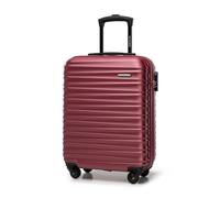 WITTCHEN Valise Cabine Bagages de Voyage à Main Valise Rigide ABS 4 roulettes Pivotantes Serrure à Combinaison Poignée Télescopique Groove Line Taille M Marron Air France/Easyjet/Transavia France
