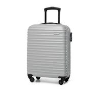 WITTCHEN Valise Cabine Bagages Cabine Valise de Voyage Bagage à Main Valise Rigide en ABS avec 4 roulettes Pivotantes Serrure à Combinaison Poignée Télescopique Groove Line Taille M Gris
