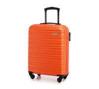 WITTCHEN Valise Cabine Bagages Cabine Valise de Voyage Bagage à Main Valise Rigide en ABS avec 4 roulettes Pivotantes Serrure à Combinaison Poignée Télescopique Groove Line Taille M Orange