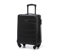WITTCHEN Valise Cabine Bagages Cabine Valise de Voyage Bagage à Main Valise Rigide en ABS avec 4 roulettes Pivotantes Serrure à Combinaison Poignée Télescopique Globe Line Taille M Noir
