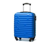 WITTCHEN Valise Cabine Bagages Cabine Valise de Voyage Bagage à Main Valise Rigide en ABS avec 4 roulettes Pivotantes Serrure à Combinaison Poignée Télescopique A-Line II Taille M Bleu