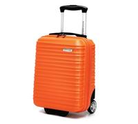 WITTCHEN Valise Cabine Universelle Bagage à Main Petite Valise Valise Rigide ABS Poignée Télescopique 2 roulettes Groove Line | Orange