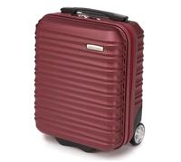 WITTCHEN Valise Cabine Voyage Petite Bagage à Main Valise Rigide ABS avec 2 roulettes pivotantes Poignée télescopique Groove Line Taille XS Marron Air France/Easyjet/Transavia France/Ryanair