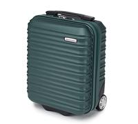 WITTCHEN Valise Cabine Voyage Petite Bagage à Main Valise Rigide en ABS avec 2 roulettes pivotantes Poignée télescopique Groove Line Taille XS Vert Air France/Easyjet/Transavia France/Volotea