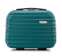 WITTCHEN Valise cosmétique Trousse de Toilette Valise de Voyage Bagage à Main Bagage Cabine en ABS Trousse de Toilette Sac à cosmétiques Femme Groove Line Vert