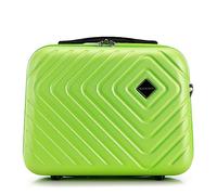 WITTCHEN Valise cosmétique Valise de Voyage en ABS Bagages Trousse de Toilette en ABS Sac cosmétique Femme Homme Étui de Voyage Cube LineCitron Vert
