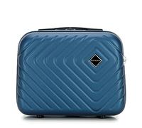 WITTCHEN Valise cosmétique Valise de Voyage en ABS Bagages Trousse de Toilette en ABS Sac cosmétique Femme Homme Étui de Voyage Cube LineBleu foncé