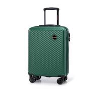 WITTCHEN Valise de Voyage Bagage à Main Valise Cabine Valise Rigide en ABS avec 4 roulettes pivotantes Serrure à Combinaison Poignée télescopique Circle Line Taille S Vert foncé