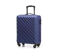 WITTCHEN Valise de Voyage Bagage à Main Valise Cabine Valise Rigide en ABS avec 4 roulettes pivotantes Serrure à Combinaison Poignée télescopique Classic Line Taille S Bleu foncé