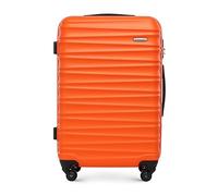 WITTCHEN Valise de Voyage Valise Moyenne Valise à roulettes ABS Trolley avec 4 roulettes Spinner Serrure à Combinaison Poignée télescopique Groove Line Taille L Orange