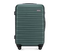 WITTCHEN Valise de Voyage Valise Moyenne Valise à roulettes ABS Trolley avec 4 roulettes Spinner Serrure à Combinaison Poignée télescopique Groove Line Taille L Vert