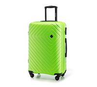 WITTCHEN Valise de Voyage Valise Moyenne Valise à roulettes ABS Trolley avec 4 roulettes Spinner Serrure à Combinaison Poignée télescopique Cube Line Taille L Citron Vert