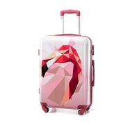 WITTCHEN Valise de Voyage Valise Moyenne Valise à roulettes ABS Trolley avec 4 roulettes Spinner Serrure à Combinaison Poignée télescopique Young Line Taille L Rose