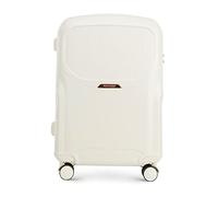 WITTCHEN Valise de Voyage Valise Moyenne Valise à roulettes Polycarbonate Trolley avec 4 roulettes Spinner Serrure à Combinaison Poignée télescopique Lady 2 Line Taille L Crème