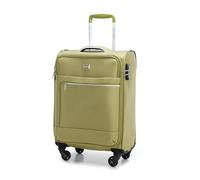 WITTCHEN Valise de Voyage Valise Moyenne Valise à roulettes Polyester Trolley avec 4 roulettes Spinner Serrure à Combinaison Poignée télescopique Mira Line Taille L Vert