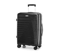 WITTCHEN Valise de Voyage Valise Moyenne Valise à roulettes polypropylène Trolley avec 4 roulettes Spinner Serrure à Combinaison Poignée télescopique FUERTA Line Taille L Noir