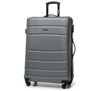 WITTCHEN Valise Grande Taille Valise de Voyage Valise à roulettes Coque Rigide en ABS avec 4 roulettes Spinner Serrure à Combinaison Poignée télescopique Globe Line Taille XL Gris