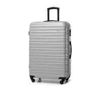 WITTCHEN Valise Grande Taille Valise de Voyage Valise à roulettes Coque Rigide en ABS avec 4 roulettes Spinner Serrure à Combinaison Poignée télescopique Groove Line Taille XL Gris