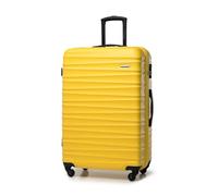 WITTCHEN Valise Grande Taille Valise de Voyage Valise à roulettes Coque Rigide en ABS avec 4 roulettes Spinner Serrure à Combinaison Poignée télescopique Groove Line Taille XL Jaune