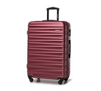WITTCHEN Valise Grande Taille Valise de Voyage Valise à roulettes Coque Rigide en ABS avec 4 roulettes Spinner Serrure à Combinaison Poignée télescopique Groove Line Taille XL Marron