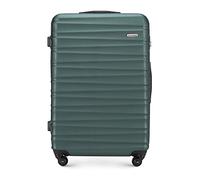 WITTCHEN Valise Grande Taille Valise de Voyage à roulettes Coque Rigide ABS 4 roulettes Spinner Serrure à Combinaison Poignée télescopique Groove Line Taille XL Vert Air France/Easyjet/Ryanair
