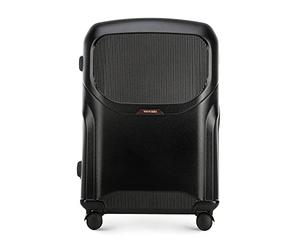 WITTCHEN Valise Grande Taille Valise de Voyage Valise à roulettes Coque Rigide en Polycarbonate avec 4 roulettes Spinner Serrure à Combinaison Poignée télescopique Lady 2 Line Taille XL Noir