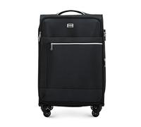 WITTCHEN Valise Grande Taille Valise de Voyage Valise à roulettes Coque Rigide en Polyester avec 4 roulettes Spinner Serrure à Combinaison Poignée télescopique Mira Line Taille XL Noir